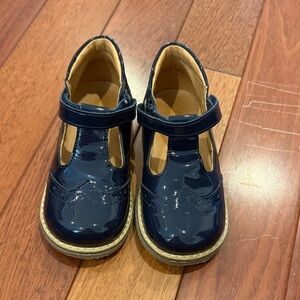 Girls' Navy Patent T-Strap Dress Shoes